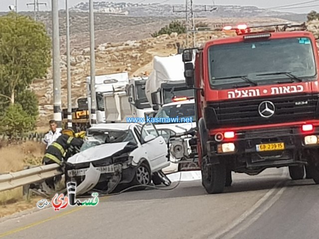 فيديو :مصرع سيدة من اورانيت واصابة اثنين في حادث طرق مروع في مدخل كفرقاسم الشرقي  